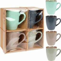  Siaki Collection Kubek ceramiczny do picia kawy herbaty komplet kubków 4 sztuki 270 ml