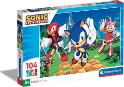  Clementoni CLE puzzle 104 SuperKolor Sonic 27256