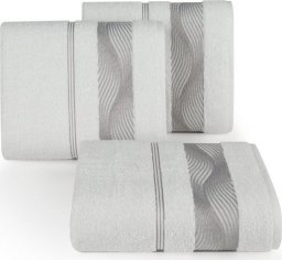  Eurofirany Ręcznik frotte z żakardową bordiurą SYLWIA 70X140 biały