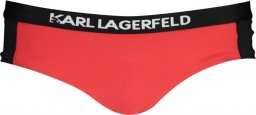  Karl Lagerfeld KARL LAGERFELD KOSTIUM KĄPIELOWY Z BOCZNYM DOLEM DAMSKI CZERWONY XS EU