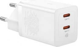 Ładowarka Baseus Ładowarka sieciowa Baseus GaN5 40W, 2x USB C (Biały)