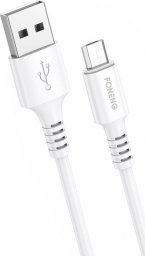 Kabel USB Foneng USB-A - microUSB 1 m Biały (X85 Micro)