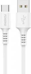 Kabel USB Foneng USB-A - USB-C 1 m Biały (X85 Type-C)