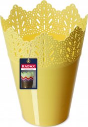  Kadax Doniczka Osłonka Na Kwiaty Rośliny Żółta 14,5cm