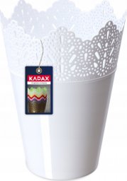  Kadax Doniczka Osłonka Na Kwiaty Rośliny Biała 16,5cm