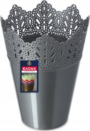  Kadax Doniczka Osłonka Na Kwiaty Rośliny Srebrna 16,5 cm
