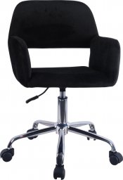 Krzesło biurowe Fabryka Mebli Akord Fotel welurowy obrotowy FD-22 - Czarny