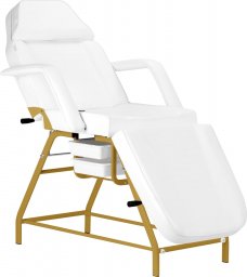  Activeshop Fotel kosmetyczny 557G z kuwetami złoto biały