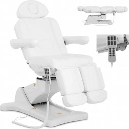 Physa Fotel kosmetyczny podologiczny do tatuażu manicure spa elektryczny EQUITOS - biały
