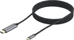 Kabel USB Conceptronic USB-C - HDMI 2 m Czarno-srebrny (ABBY10G)