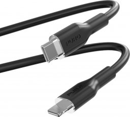 Kabel USB Puro Kabel PURO ICON Soft Cable USB-C/Lightning 1.5m (Black)
