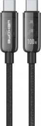 Kabel USB Wekome WEKOME WDC-193 Vanguard Series - Kabel połączeniowy USB-C do USB-C Super Fast Charging 100W 1 m (Czarny)