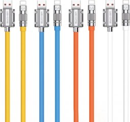 Kabel USB Wekome USB-A - Lightning 1 m Żółty (WK-WDC-186_01_YELLOW)