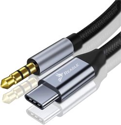 Kabel USB Reagle USB-C - mini Jack 3.5 mm 1.5 m Czarny