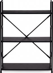 ModernHome Regał drewniany metalowa rama szeroki LOFT 3 półki