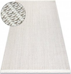  Dywany Łuszczów Dywan NANO FH72A Melanż, pętelkowy, płasko tkany biały, 180x270 cm