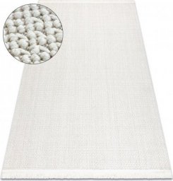  Dywany Łuszczów Dywan NANO FH93A Jednolity, pętelkowy, płasko tkany biały, 180x270 cm