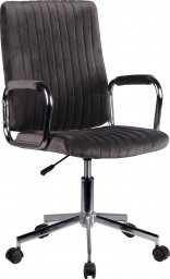 Krzesło biurowe Fabryka Mebli Akord Krzesło welurowe obrotowe FD-24 - Szary