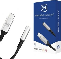 Adapter USB 3MK USB-C - Jack 3.5mm Srebrny  (8_2304762)