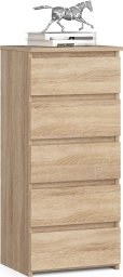Fabryka Mebli Akord Komoda CL5 40 cm 5 szuflad - dąb sonoma