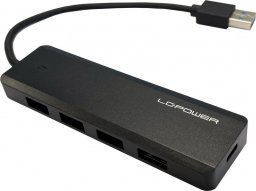 HUB USB LC-Power LC-Power LC-HUB-U3-4-V2 4xUSBA 1XUSB-C Black retail