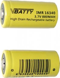 Akumulator MotoMer 2x bateria akumulatorek CR123a 3,7 V 880 mAh nowy RCR 16340 Li-ion Lithium