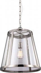 Lampa wisząca Feiss LAMPA wisząca FE/HARROW/P/M Elstead FEISS industrialna OPRAWA szklana ZWIS hygge polerowany nikiel przezroczysty