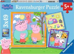 Ravensburger RAV puzzle 3X49 Peppa Pig 05579