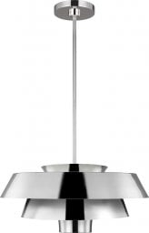 Lampa wisząca Feiss Wisząca LAMPA modernistyczna FE-BRISBIN-PN Elstead FEISS okrągłą OPRAWA metalowy ZWIS designerski nikiel polerowany