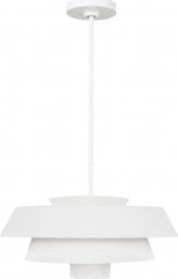 Lampa wisząca Feiss Modernistyczna LAMPA wisząca FE-BRISBIN-MW Elstead FEISS metalowa OPRAWA okrągły ZWIS designerski biały matowy