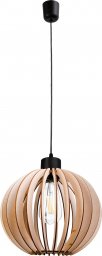 Lampa wisząca Orno PALLA 270 lampa wisząca, moc max. 1x60W, E27, czarna, okrągły klosz, drewno
