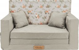 Blomster Rozkładana sofa piankowa dziecięca j.szara+liski