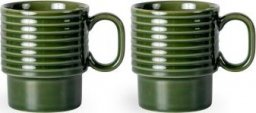  Sagaform Filiżanki do kawy, 2 szt., zielone, ceramika, 0,25 l, wys. 9 cm Coffee & More / Sagaform