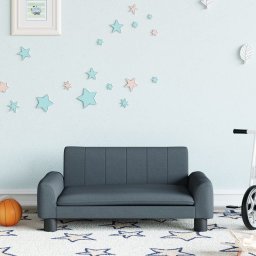  vidaXL Sofa dla dzieci, ciemnoszara, 70x45x30 cm, obita tkaniną