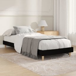  vidaXL vidaXL Rama łóżka, czarna, 75x190 cm, materiał drewnopochodny