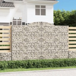 vidaXL vidaXL Łukowaty kosz gabionowy 300x30x200/220 cm, galwanizowane żelazo