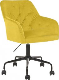 Krzesło biurowe Beliani Krzesło biurowe regulowane welurowe żółte ANTARES Lumarko!