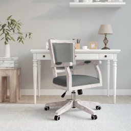 Krzesło biurowe vidaXL Obrotowe krzesło biurowe, ciemnoszare, obite tkaniną