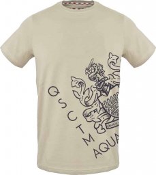  Aquascutum Koszulka T-shirt marki Aquascutum model TSIA115 kolor Brązowy. Odzież Męskie. Sezon: Wiosna/Lato L