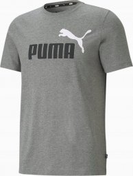  Puma Koszulka męska Puma ESS+ 2 Col Logo Tee szara 586759 03 S