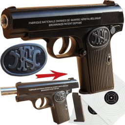  tomdorix BROWNING Pistolet Metalowy Na Kulki Replika ASG+ tarcze