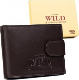  Always Wild Zgrabny, klasyczny portfel męski ze skóry naturalnej, brązowy