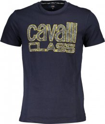  Cavalli Class CAVALLI CLASS T-SHIRT Z KRÓTKIM RĘKAWEM MĘSKI NIEBIESKI 2XL