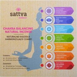 Sattva Naturalne kadzidła harmonizujące czakry - 49 szt.