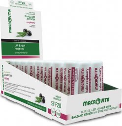  Macrovita MACROVITA pomadka do ust z oliwą z oliwek i woskiem pszczelim SPF20 MALINA 4.8g