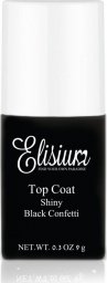  ELISIUM_Top Coat Shiny top do lakierów hybrydowych Black Confetti 9g