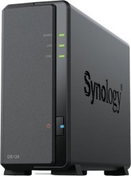 Serwer Synology DS124 1x0HDD RTD1619B 1GB DDR4 1xRJ45 2xUSB 2Y