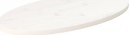 vidaXL Blat stołu, biały, 60x30x2,5 cm, lite drewno sosnowe, owalny