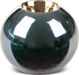  Eurofirany Świecznik ceramiczny kula MORA 9X9X8X2 ciemnozielony x2