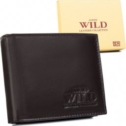  Always Wild Skórzany portfel męski z zasuwanym schowkiem  Always Wild NoSize